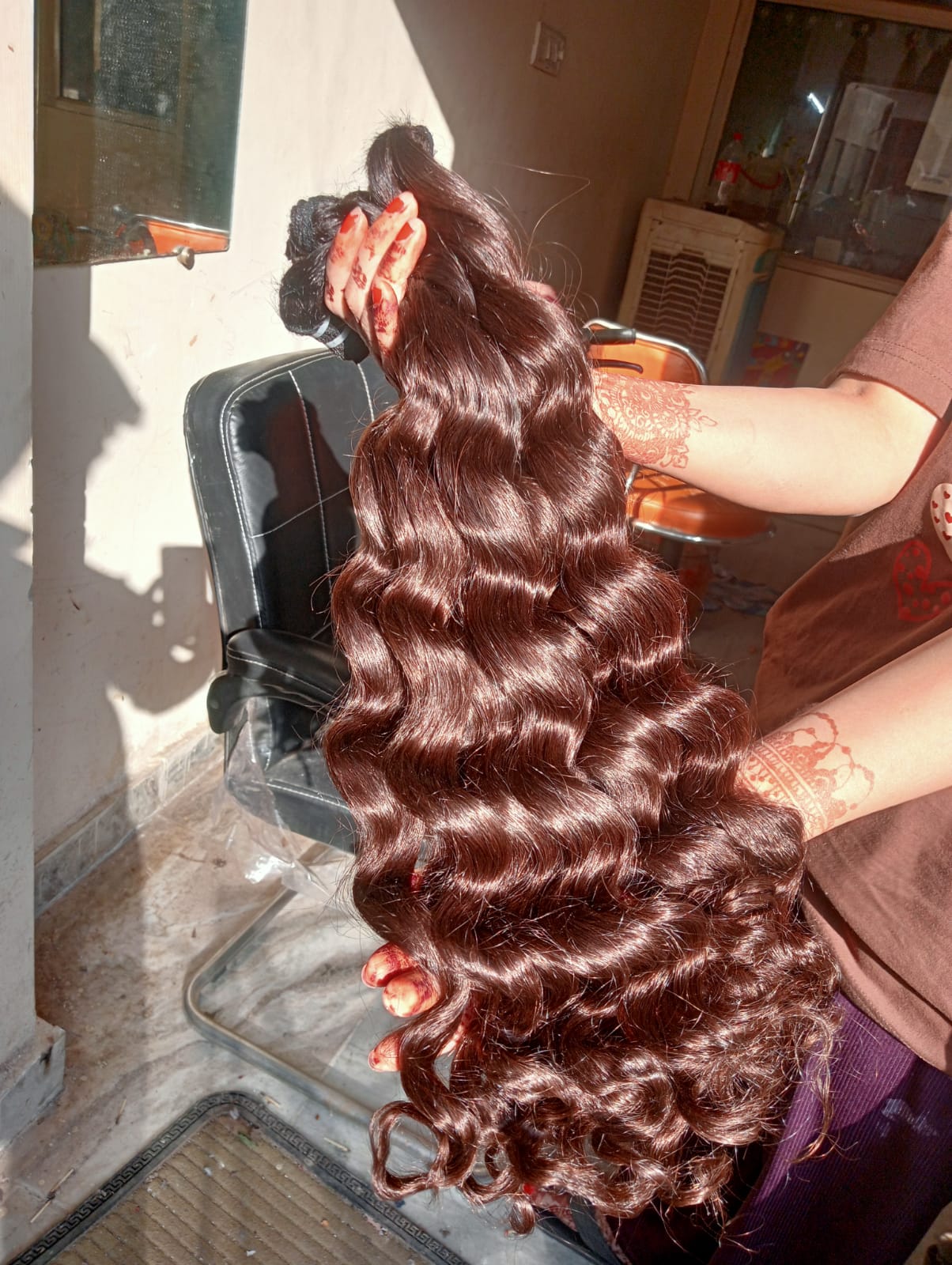 Woman's side profile